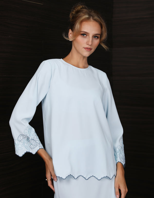 BAJU KURUNG KEDAH CHALINA (LIGHT BLUE)